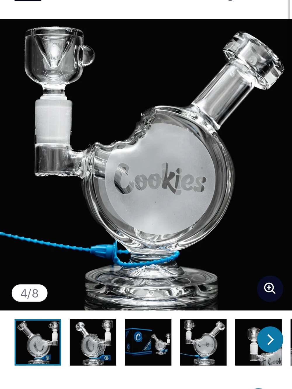 Cookies Clear Glass Water Vase - Etched Logo